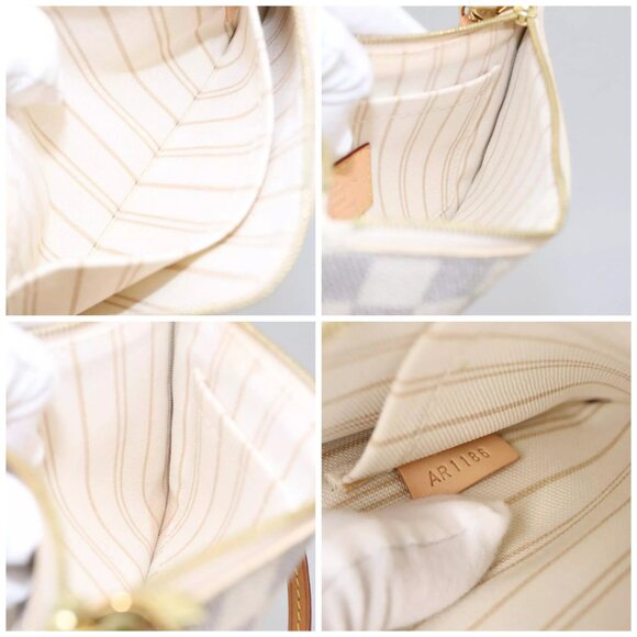 LOUIS VUITTON Damier Azur Neverfull PM Pouch Accessory Pouch LV Auth - Picture 15 of 15